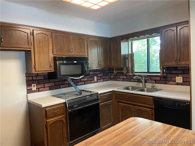 192 Ke Jo Point Rd, Gravois Mills, MO 65037 - kitchen with black appliances, light countertops, and decorative backsplash