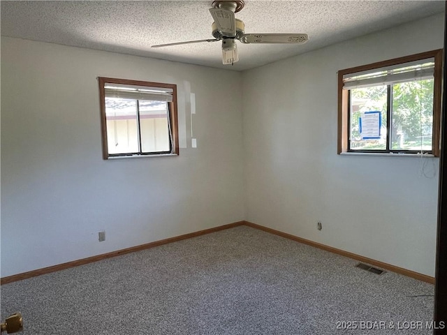 192 Ke Jo Point Rd, Gravois Mills, MO 65037 - empty room with a ceiling fan, carpet, and a textured ceiling