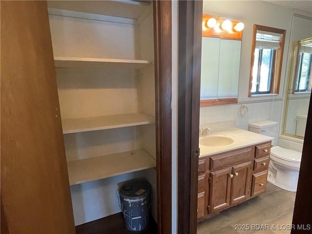 192 Ke Jo Point Rd, Gravois Mills, MO 65037 - full bathroom with vanity, a shower, and tile walls