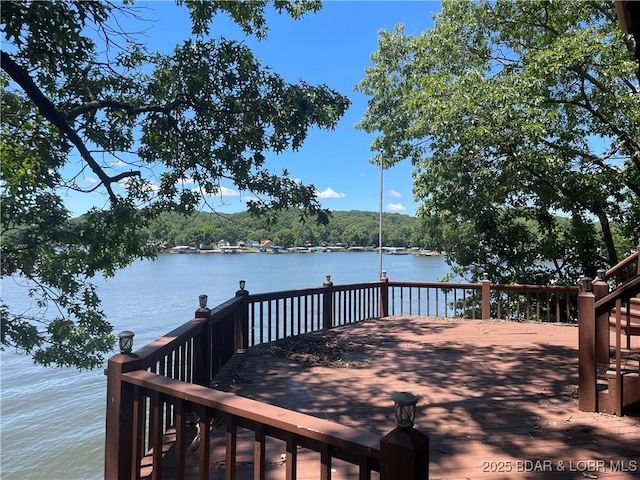 192 Ke Jo Point Rd, Gravois Mills, MO 65037 - deck with a water view