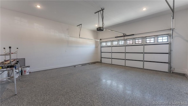 3164 Cross Creek Dr, Camdenton, MO 65020 - garage with a garage door opener and recessed lighting