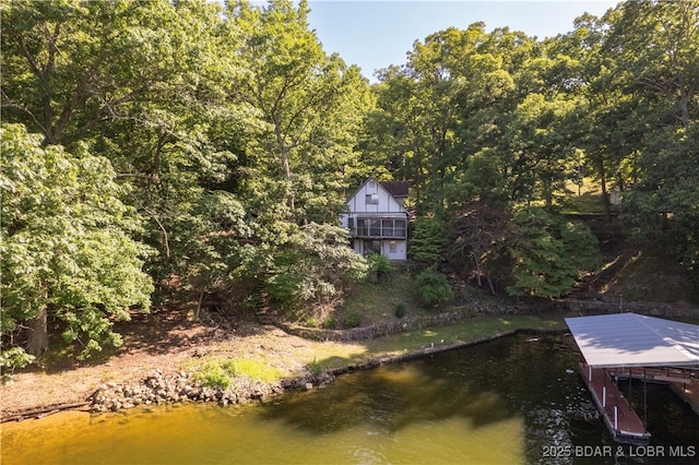 15617 Santa Fe Trl, Gravois Mills, MO 65037 - view from above of property featuring a forest