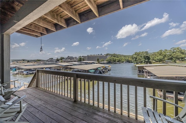 6570 Pelican Dr Unit 404, Osage Beach, MO 65065 - wooden terrace with a water view