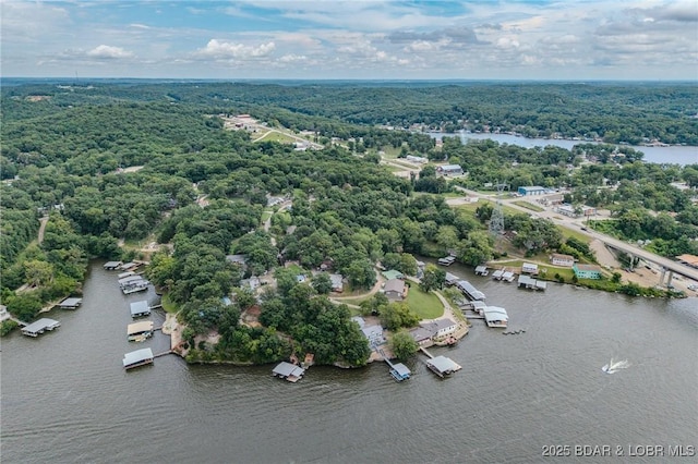 54 White Rock Ln, Sunrise Beach, MO 65079 - drone / aerial view of a nearby body of water and a forest