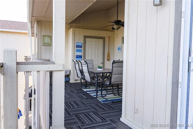 46 Aqua Fin Dr Unit 4A, Lake Ozark, MO 65049 - deck featuring ceiling fan