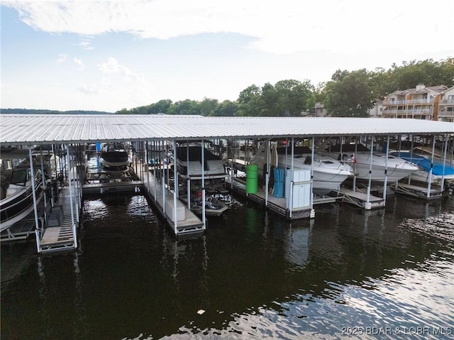 46 Aqua Fin Dr Unit 4A, Lake Ozark, MO 65049 - dock with boat lift and a water view