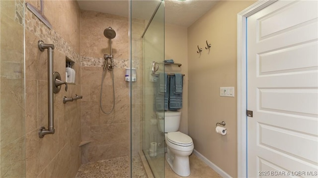 161 Tanglewood Dr, Camdenton, MO 65020 - bathroom with a tile shower and tile patterned floors