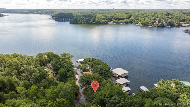 161 Tanglewood Dr, Camdenton, MO 65020 - bird's eye view of a nearby body of water