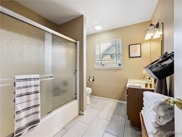 110 Golf View Dr, Camdenton, MO 65020 - bathroom featuring vanity, enclosed tub / shower combo, and tile patterned floors