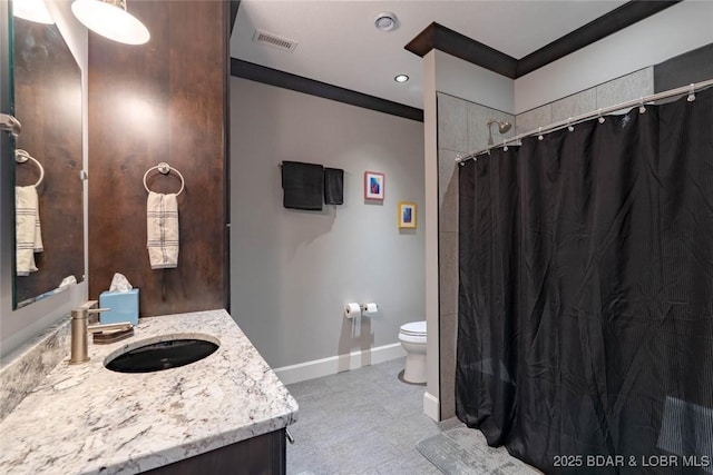87 Glenmeadows Ct, Linn Creek, MO 65052 - bathroom with vanity, recessed lighting, and a shower with shower curtain