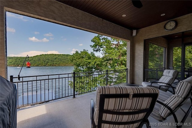 87 Glenmeadows Ct, Linn Creek, MO 65052 - balcony featuring a water view and area for grilling