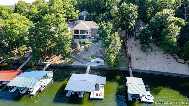 87 Glenmeadows Ct, Linn Creek, MO 65052 - view from above of property with a nearby body of water