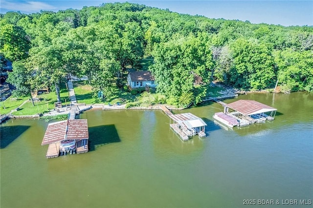 4230 Fox Hollow Ln, Stover, MO 65078 - aerial view of property and surrounding area with a large body of water
