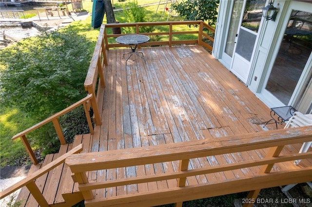 4230 Fox Hollow Ln, Stover, MO 65078 - view of wooden deck