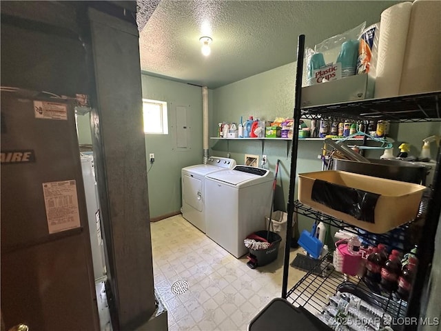 30024 Hawaii Rd, Gravois Mills, MO 65037 - washroom featuring light flooring, independent washer and dryer, and a textured ceiling