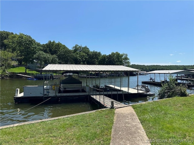 30024 Hawaii Rd, Gravois Mills, MO 65037 - dock with a water view and boat lift