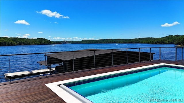 777 Malibu Rd, Osage Beach, MO 65065 - view of swimming pool featuring a water view