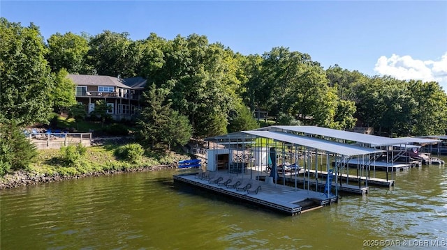 30310 Old Peony Rd, Gravois Mills, MO 65037 - dock featuring a water view