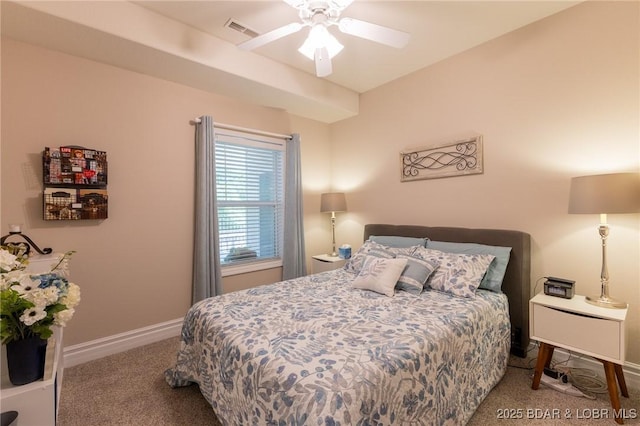4331 Sunset Dr Unit B, Osage Beach, MO 65065 - carpeted bedroom featuring baseboards and a ceiling fan