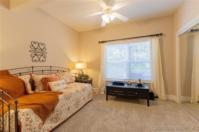 4331 Sunset Dr Unit B, Osage Beach, MO 65065 - bedroom with carpet and ceiling fan