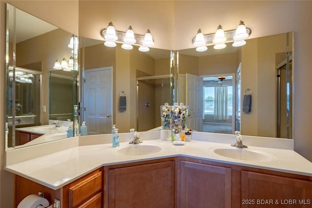 275 Flynn Rd Unit 105, Lake Ozark, MO 65049 - full bath with double vanity and a stall shower