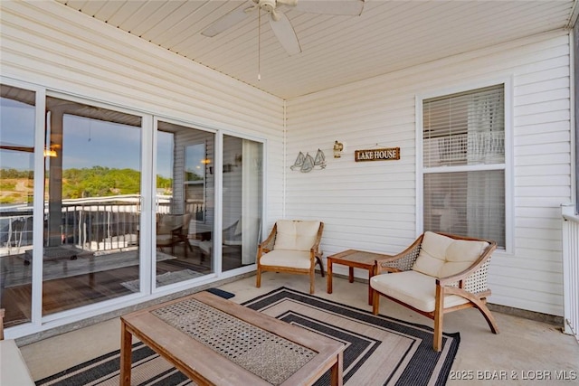 275 Flynn Rd Unit 105, Lake Ozark, MO 65049 - sunroom featuring a ceiling fan