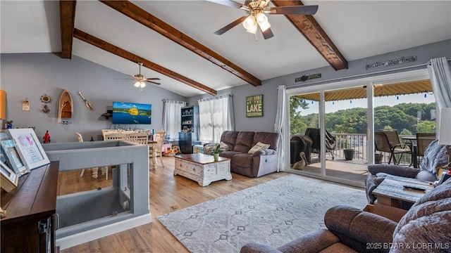 15 Knox Point Cir, Lake Ozark, MO 65049 - living area with a ceiling fan and wood finished floors