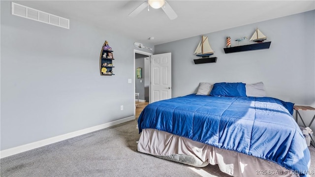 15 Knox Point Cir, Lake Ozark, MO 65049 - carpeted bedroom featuring baseboards and a ceiling fan