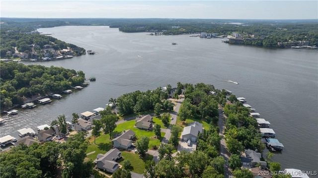 15 Knox Point Cir, Lake Ozark, MO 65049 - aerial view of residential area with a nearby body of water