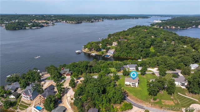 15 Knox Point Cir, Lake Ozark, MO 65049 - aerial view of property and surrounding area with a nearby body of water