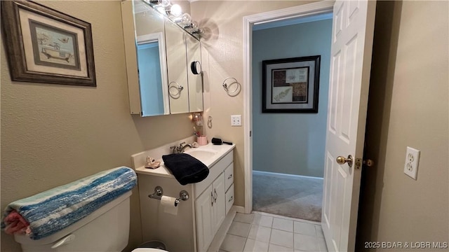 2096 Birchwood Ln, Osage Beach, MO 65065 - half bathroom with vanity and tile patterned floors