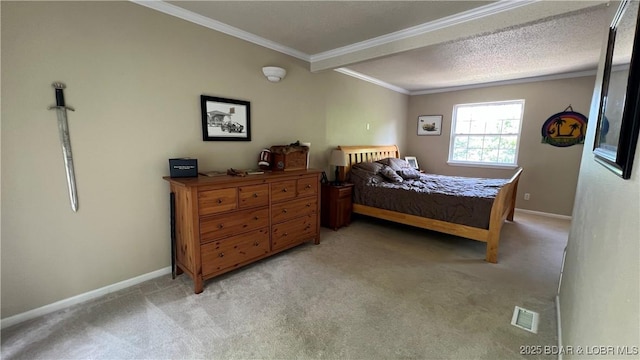 2096 Birchwood Ln, Osage Beach, MO 65065 - bedroom featuring light colored carpet and ornamental molding