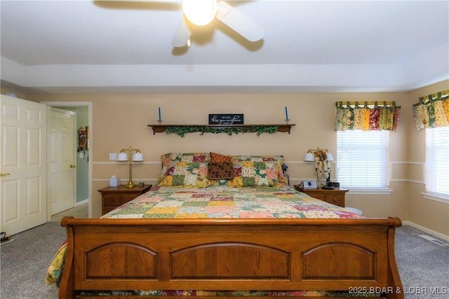 2174 State Road V, Linn Creek, MO 65052 - carpeted bedroom featuring a ceiling fan and baseboards