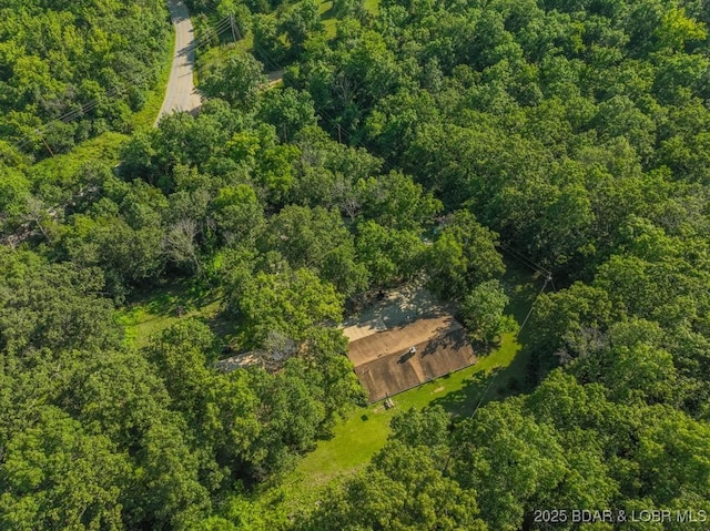 1727 Bollinger Creek Rd, Climax Springs, MO 65324 - aerial overview of property's location with a heavily wooded area