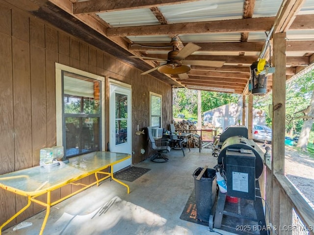 1727 Bollinger Creek Rd, Climax Springs, MO 65324 - view of patio featuring a ceiling fan