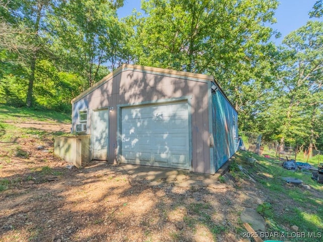 1727 Bollinger Creek Rd, Climax Springs, MO 65324 - detached garage with cooling unit