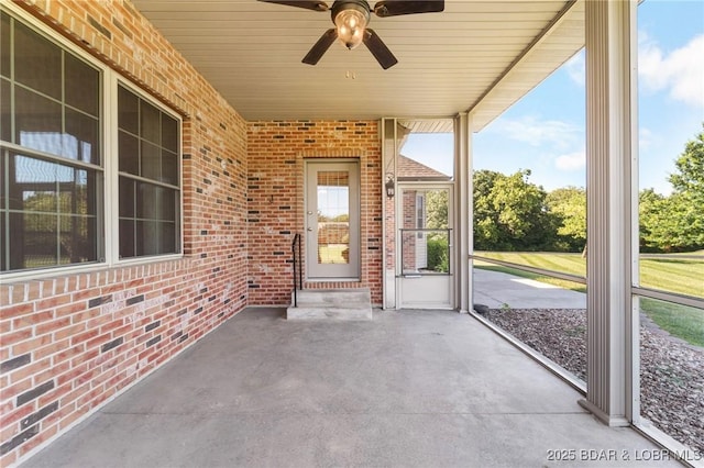 22 Hand Ln, Eldon, MO 65026 - view of patio featuring a ceiling fan