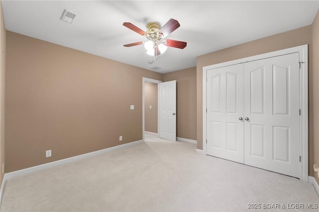 22 Hand Ln, Eldon, MO 65026 - unfurnished bedroom with light colored carpet, a closet, and ceiling fan