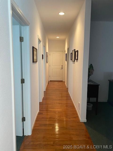 130 Guinevere Ct, Camdenton, MO 65020 - hall featuring wood finished floors and recessed lighting