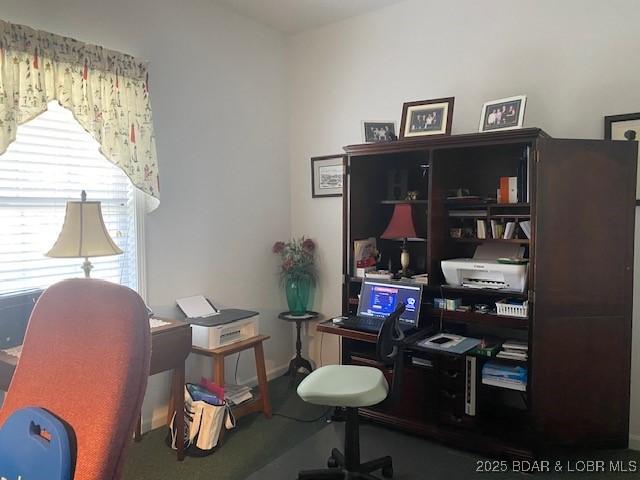 130 Guinevere Ct, Camdenton, MO 65020 - carpeted home office featuring baseboards