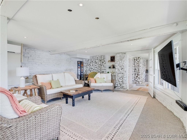 92 Arrowhead Beach Rd, Lake Ozark, MO 65049 - living room with a wall unit AC and recessed lighting