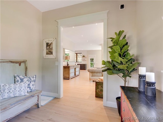 92 Arrowhead Beach Rd, Lake Ozark, MO 65049 - hall featuring light wood-style flooring and baseboards