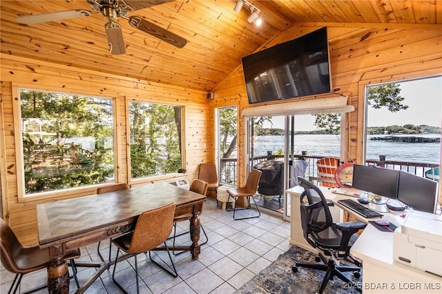 35 Port Bagnell W, Eldon, MO 65026 - sunroom featuring lofted ceiling, plenty of natural light, and track lighting