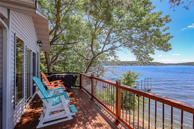 35 Port Bagnell W, Eldon, MO 65026 - wooden deck with a water view