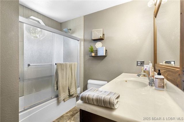 4741 Clearwood Ln, Osage Beach, MO 65065 - bathroom featuring enclosed tub / shower combo and vanity