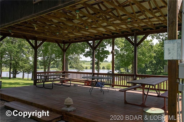 view of wooden terrace