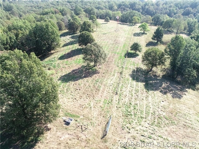 drone / aerial view with a rural view