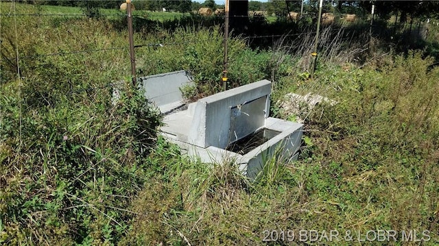 view of storm shelter