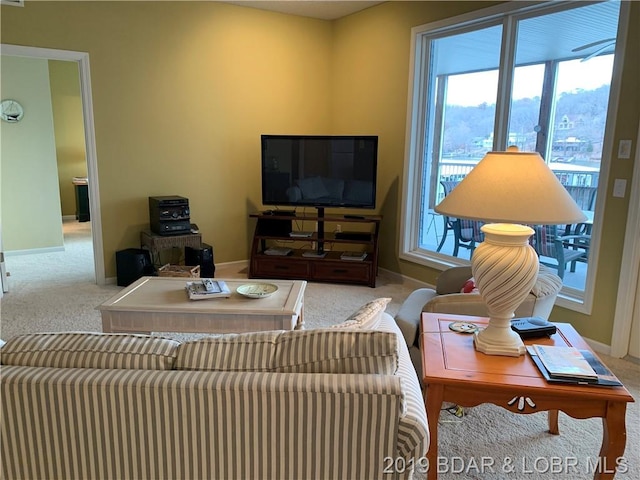 view of carpeted living room