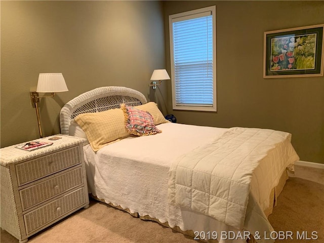 view of carpeted bedroom